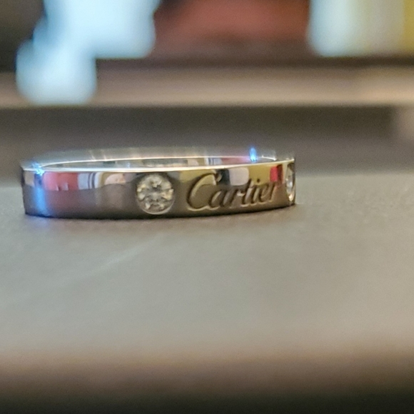 C de Cartier Wedding Band. Platinum and Diamonds, Size 51 (offers considered) - Picture 10 of 13
